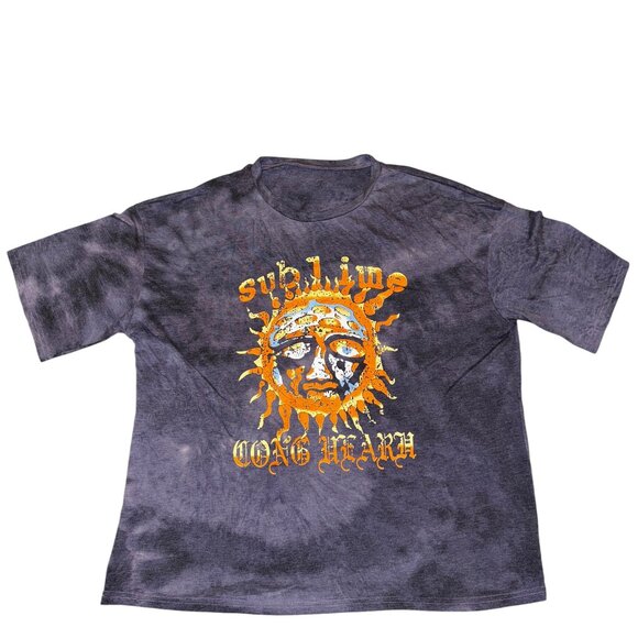 Sublime Long Beach Sun Purple on Purple Tie Dye Short Sleeve Tee Shirt S… - Picture 1 of 6